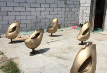 浙江室內鳥類雕塑，景觀題材，鍍銅工藝