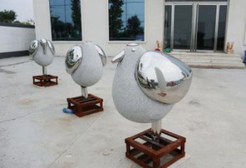 安徽售樓部鳥(niǎo)類(lèi)雕塑，家禽小品，拋光工藝