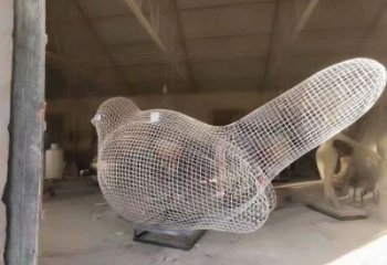 江西庭院鳥(niǎo)類(lèi)雕塑，動(dòng)物小品，網(wǎng)格工藝