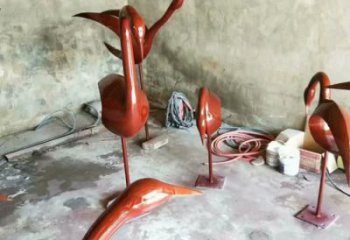 湖北庭院鳥(niǎo)類(lèi)雕塑，現(xiàn)代小品，彩繪工藝