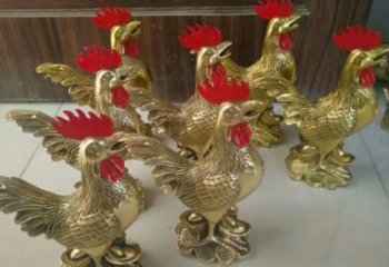 青海街道小雞雕塑，動(dòng)物小品，剪影工藝