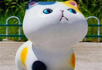 制作城市貓咪雕塑，網(wǎng)格體育雕塑，古銅效果