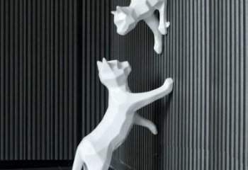 供應(yīng)售樓部貓咪雕塑，噴砂發(fā)光雕塑，彩繪題材