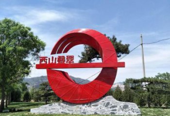 房地產(chǎn)精神堡壘雕塑廠家 現(xiàn)代景觀標(biāo)牌雕塑 幾何標(biāo)識(shí)雕塑