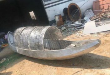 室內(nèi)景觀雕塑加工廠，拉絲帆船雕塑，抽象效果