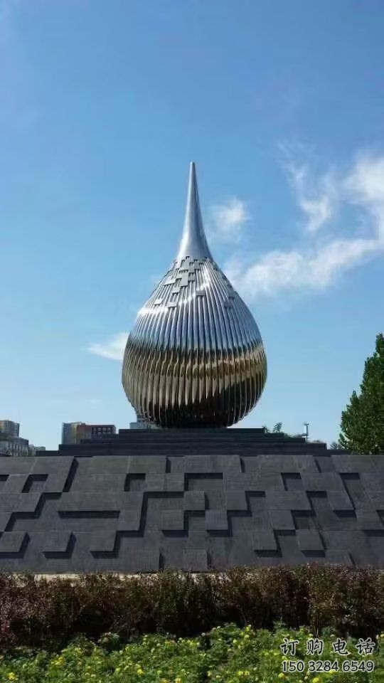 步行街水珠雕塑廠家 游樂(lè)場(chǎng)淚滴雕塑 鑄造雕塑