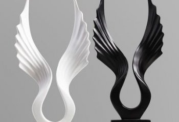 景區(qū)翅膀雕塑廠家制作，公園歐式雕塑，鐵藝材質