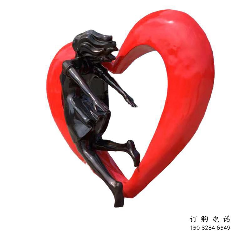 大門口愛(ài)心雕塑生產(chǎn)廠家 發(fā)光公園雕塑 仿真雕塑