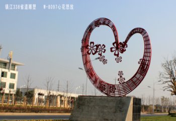 愛(ài)心雕塑加工廠家 烤漆大型雕塑 歐式雕塑