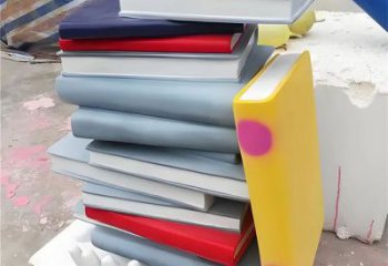 書雕塑廠家，重疊造型結構，公園戶外不銹鋼雕塑 (1)