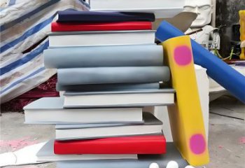 書雕塑廠家，重疊造型結構，公園戶外不銹鋼雕塑 (4)