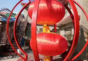 承接城市燈籠雕塑廠家，烤漆工藝雕塑，公園廣場(chǎng)擺件