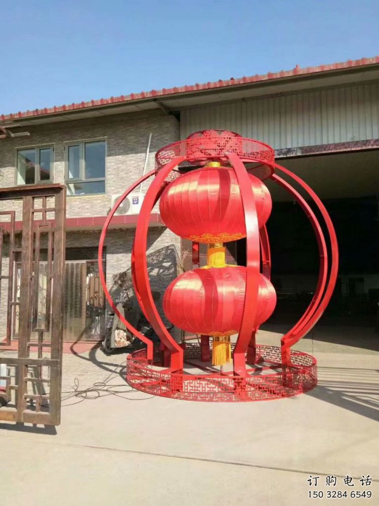 燈籠雕塑生產(chǎn)廠家 仿真雕塑 烤漆不銹鋼雕塑