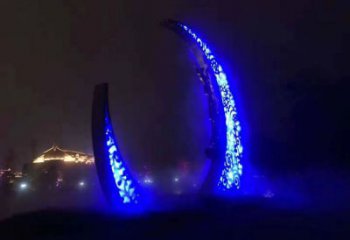 房地產(chǎn)月亮雕塑制作廠家，仿古景觀雕塑，噴砂制造