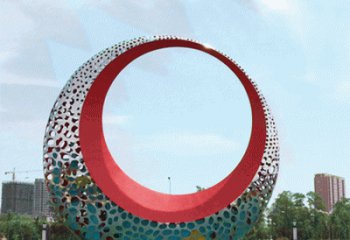 小區(qū)月亮雕塑加工商，拉絲景觀雕塑，抽象效果