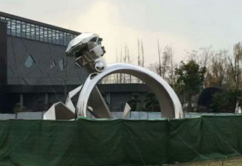 選定噴漆指環(huán)雕塑 中式村口標識雕塑 草地戒指環(huán)雕塑廠家
