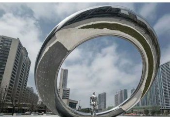 鏤空圓環(huán)雕塑，噴水景觀雕塑，噴泉結(jié)構(gòu)形式