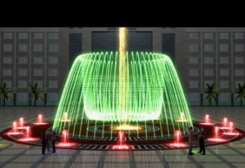噴泉雕塑效果圖，燈光數(shù)控效果，公園噴泉雕塑制造商