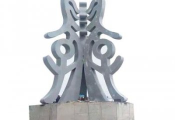 古文字雕塑通用，街景小品，不銹鋼古文字雕塑制造廠家