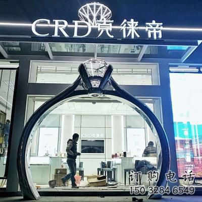戒指拱門雕塑，形象美陳擺件，不銹鋼景觀拱門雕塑