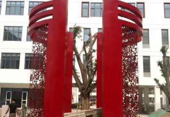 鏤空烤漆不銹鋼大門雕塑，拱門藝術結(jié)構(gòu)