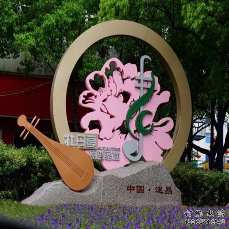 宣傳主題雕塑生產(chǎn)制作，藝術(shù)形象標識，地標美陳雕塑
