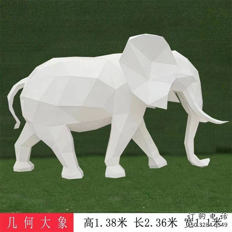 大象雕塑工廠(chǎng)選用，街道標(biāo)識(shí)，j幾何大象雕塑制作