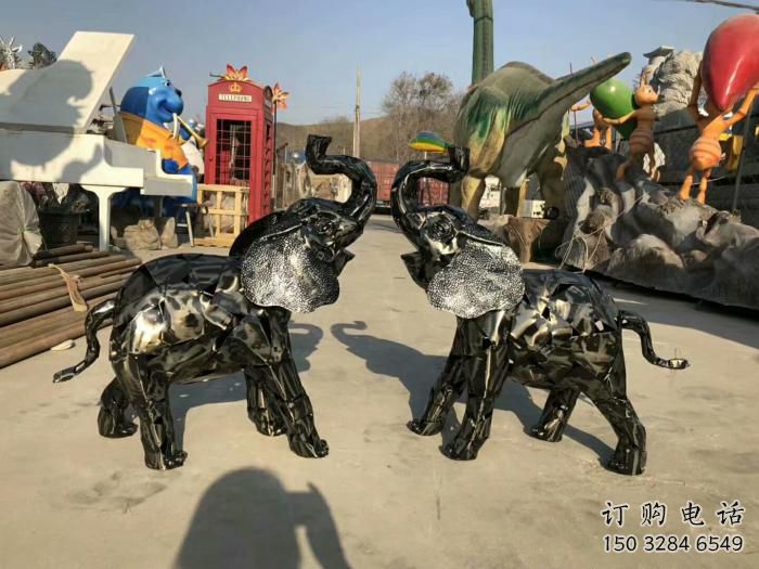 房地產(chǎn)大象雕塑精品，標識雕塑，鐵藝大象雕塑供給