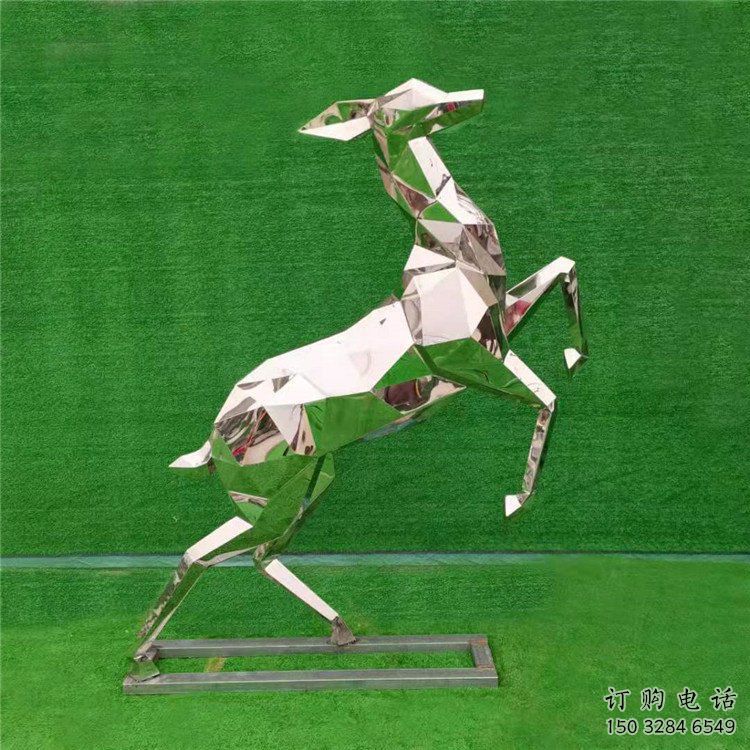 雕塑小鹿景觀精選，中式工藝，切面藝術(shù)小鹿雕塑供給