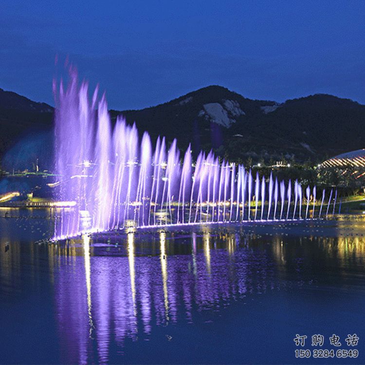 大型程控噴泉雕塑，高噴循環(huán)噴水方式設(shè)計(jì)