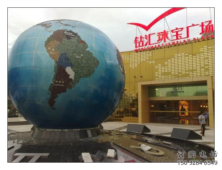 地球雕塑定制，露天雕塑，不銹鋼地球雕塑展品