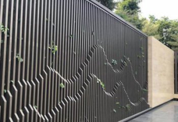 鏤空景墻雕塑，拉絲工藝不銹鋼雕塑