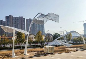 花型廊架雕塑，不銹鋼景觀廊架雕塑小品