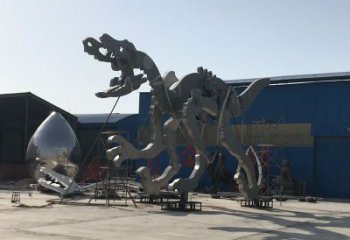 地產(chǎn)恐龍雕塑提供，露天雕塑，恐龍骨架雕塑生產(chǎn)