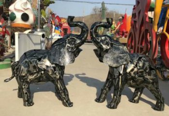 景區(qū)大象雕塑觀賞型，公園小品，鐵藝大象雕塑生產(chǎn)商