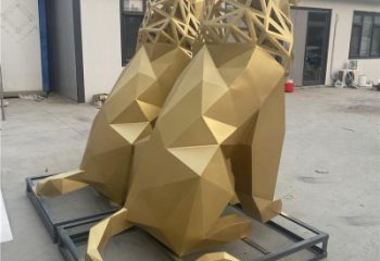 景觀獅子雕塑制造，歐式風(fēng)格，不銹鋼獅子雕塑定價(jià)