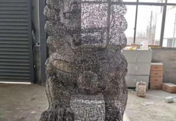 鏤空獅子雕塑預定，城區(qū)小品，不銹鋼獅子雕塑制造商