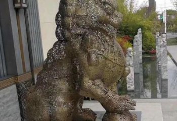 獅子鏤空雕塑優(yōu)選，城市裝飾，景觀不銹鋼獅子雕塑供給