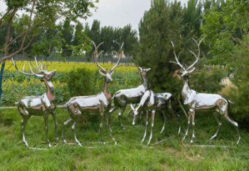 制造小鹿雕塑定價(jià)，地標(biāo)擺件，鏡面小鹿雕塑精選