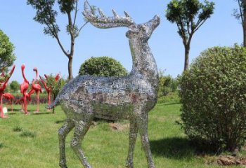 景區(qū)梅花鹿雕塑供給，景觀雕塑，鏤空梅花鹿雕塑供求