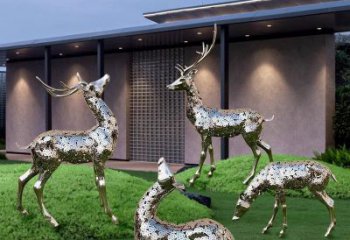 花片小鹿雕塑制造商，城市雕塑，公園鏤空小鹿雕塑觀賞型
