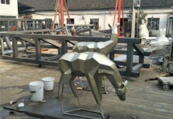 展示小鹿雕塑定制，小區(qū)雕塑，切面小鹿雕塑提供