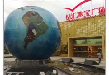 地球雕塑定制，露天雕塑，不銹鋼地球雕塑展品
