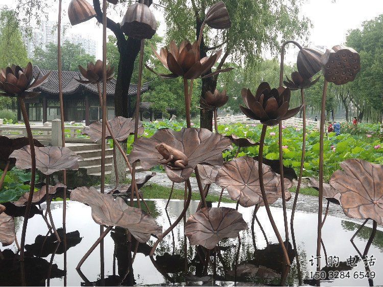荷花雕塑供需，標(biāo)識(shí)雕塑，景觀銅荷花雕塑制造商