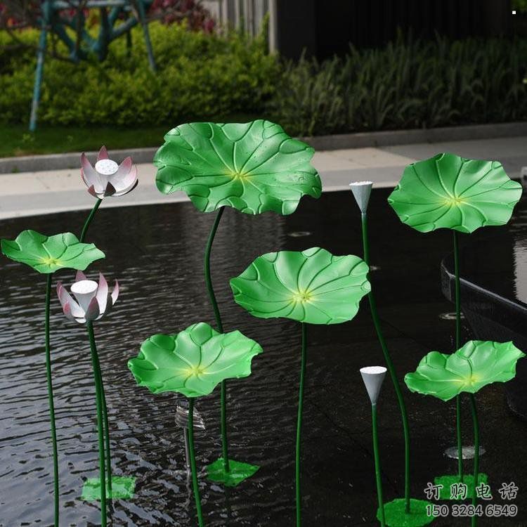 荷葉雕塑制造廠家，歐式風(fēng)格，仿真荷葉雕塑供給
