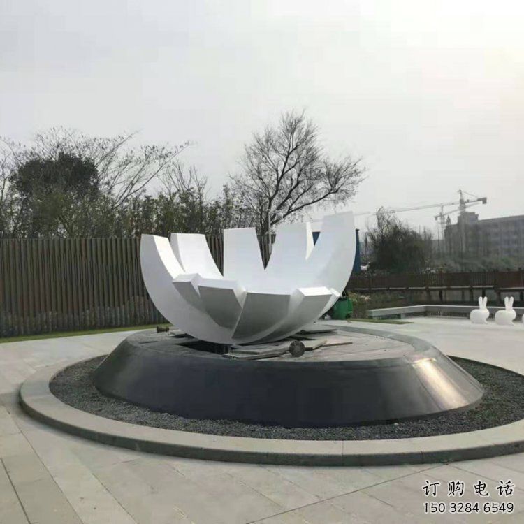 幾何蓮花雕塑優(yōu)選，陸地擺件，廣場幾何蓮花雕塑供給