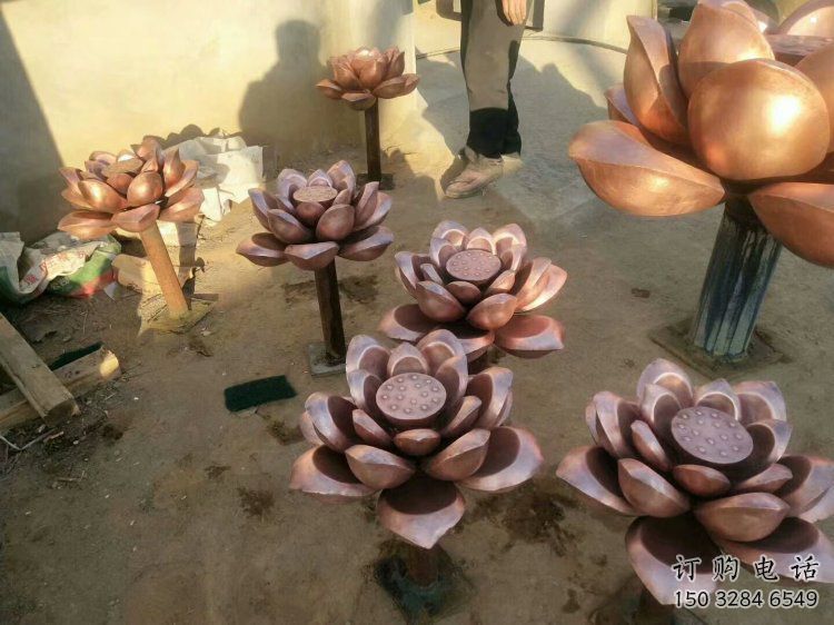 水蓮花銅雕塑訂做，歐式風(fēng)格，水蓮花銅雕塑廠家選定