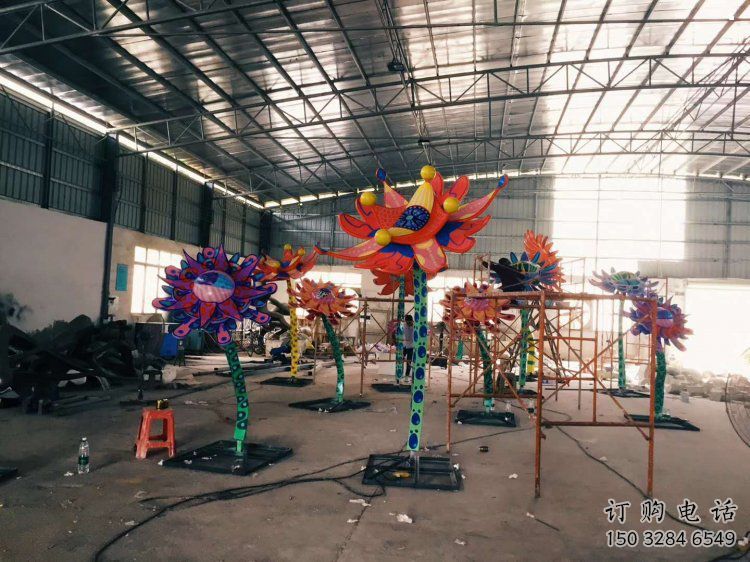藝術葵花雕塑觀賞型，街景小品，葵花雕塑常用
