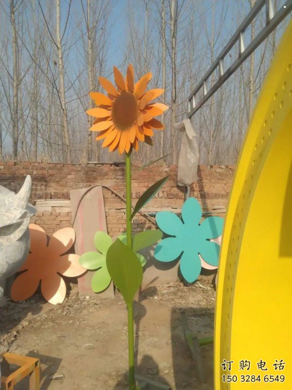 園林葵花雕塑精選，陸地擺件，公園葵花雕塑精品