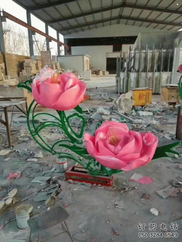 月季雕塑廠家，花園小品，制造月季花朵雕塑優(yōu)價(jià)